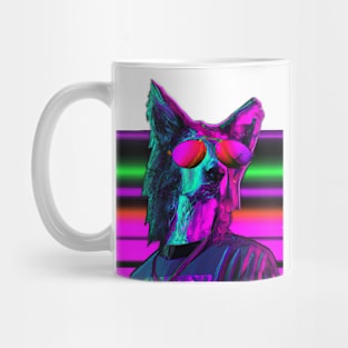 synthwave Retro dog Mug